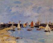 尤金 布丹 : Trouville, the Jettys, Low Tide